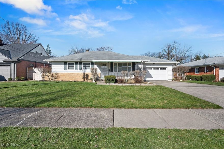 Very Attractive Ranch on Desirable Street off Hilliard Near Wagar Road .... Lots of Natural Light and Energy .... Large Living Room With Impressive Floor to Ceiling Stone Feature Wall .... Spacious Eat-In Kitchen With Lots of Cabinets and Counter Space .... Patio Doors In Kitchen to Rear Yard Deck/Patio .... Connection in Place for 1st Floor Utility .... Sparkling Hardwood Floors .... Three True Bedrooms with Large Closets .... Full Sparkling Clean Basement with 38' Finished Rec Room and Loads of Storage Space .... Newer Windows .... Newer HVAC .... Glass Block Windows in Basement ... Large Attached Garage with Extra wide Concrete Driveway  .... Private Rear Yard and Patio .... Very Special!