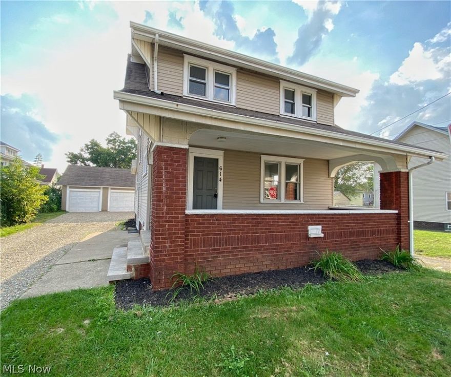 Welcome to this completely updated Colonial with a 3 car garage. Enjoy the evenings on your covered front porch on this quiet side street. All new flooring and paint throughout! A decorative fireplace mantal is the show stopper in the large living room complete with new luxury vinyl flooring and fresh paint. The new flooring and paint flows into the dining room which is a great size for entertaining. This chef's kitchen is completely remodeled with new cabinets, countertops, backsplash, and flooring. So much storage and space! The upstairs has three bedrooms and a remodeled bathroom. There is a walk-up third-floor unfinished attic space and a full basement. The freshly graveled driveway leads to the 3 car garage any car enthusiast would love! Newer roof, vinyl windows, and hot water tank make this one a no-brainer for someone looking for a move-in ready home. Come and see it while you can!