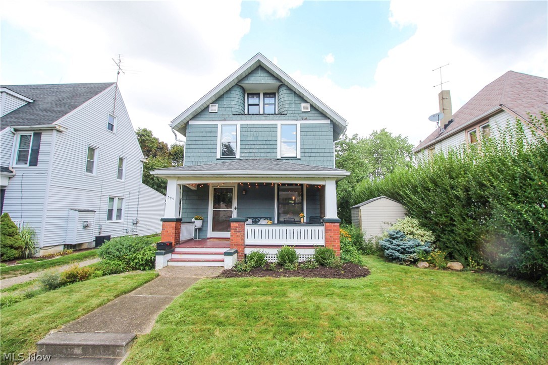 This lovely 3 bedroom Colonial is located in the center of Firestone Park. When you pull into the driveway, you are greeted by a welcoming front porch. The first floor features a large living room that is open to the dining room with built-in cabinets. The kitchen is spacious and opens to the back door where you will find a large deck, perfect for entertaining guests! Upstairs are 3 bedrooms and the bathroom. The finished attic can be used as extra storage space or a bonus room! Washer and dryer also stay with the home.
