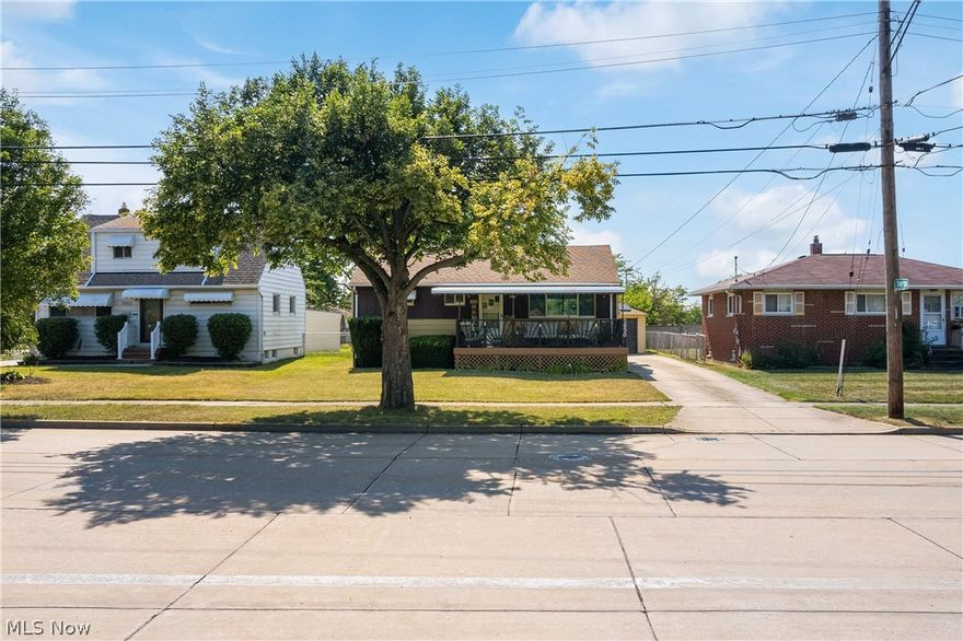 Welcome to this charming three-bedroom, two-bathroom ranch home in Brook Park with a rich history spanning four generations. Step onto the front porch and imagine sipping your morning coffee in this serene setting. As you enter, you'll be greeted by plush carpeting in the spacious living room that flows seamlessly into the large kitchen and three bedrooms, along with a bathroom on the main floor. The kitchen boasts all necessary appliances and ample storage space, including large cabinets perfect for a pantry. The bedrooms feature original, recently refinished hardwood floors (2018) that exude warmth and character. The partially finished basement (2020) offers a newly installed bathroom (2024), making it an ideal space for entertaining. Additional storage and laundry hookups can also be found in the basement. Outside, the fully fenced backyard features a newer concrete stamped patio (2019), perfect for hosting gatherings or unwinding after a long day. Additional updates to the home include a newer roof and AC (2016), ensuring comfort and peace of mind. Furthermore, the property is POS compliant, adding to its appeal. Don't miss the opportunity to make this special home yours - contact your preferred realtor today to schedule a showing!