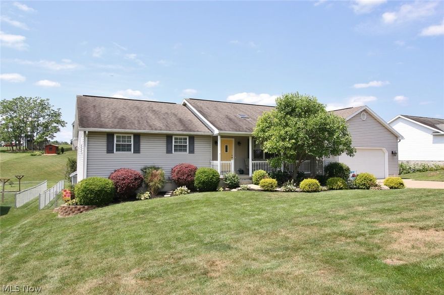 Welcome Home!! This beautifully decorated home is located in Oakwood North Subdivision. Tri-Valley Schools. You will love the open concept kitchen with granite counters. Updated flooring. Amazing fireplace in the welcoming sitting area. Step out onto the back deck and you will see the fenced in yard and storage shed. Inside you will find 3 bedrooms with an amazing master suite. Updated baths. The lower level offers a partially finished family room with a walkout. This home is ready to welcome its new owners. Call today for a showing...