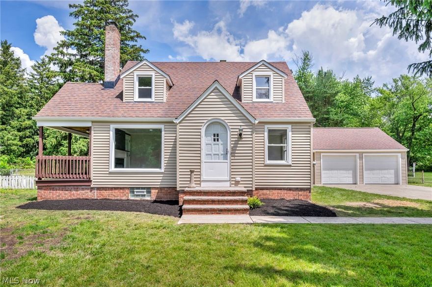 Welcome to your dream home! Nestled on .94 acres of pristine land, this fully renovated gem combines modern luxury with serene living. Featuring brand new vinyl siding and luxury vinyl flooring throughout, every detail has been meticulously updated. Step into the stunning chef's kitchen, equipped with brand new appliances, quartz countertops, and elegant white cabinetry. The main floor boasts a convenient bedroom and a laundry room, making daily chores a breeze. Upstairs, you'll find two more spacious bedrooms, both with plush new carpeting. The mostly finished basement offers brand new carpeting and includes an additional room that can serve as a fourth bedroom or extra storage. The home features two full bathrooms—one on the main floor and one upstairs. The room overlooking the brand new composite deck can be utilized as an additional dining space or an oversized mudroom, perfect for transitioning from outdoor fun to indoor comfort. Outside, the large backyard and new composite deck provide the ideal setting for entertaining, barbecuing, or simply relaxing with family and friends. Completing this perfect package is a detached two-car garage. Located on a no thru traffic street. Don’t miss out on this beautifully renovated home with modern amenities and ample outdoor space. Make it yours today!