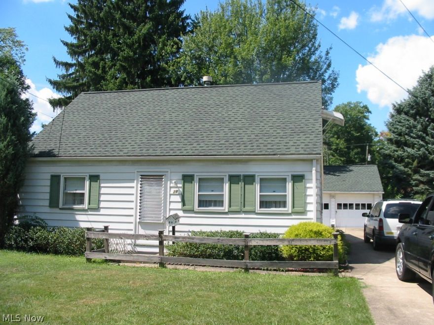Adorable Cape Cod with possible 4 bedrooms, 1.1 baths with Family Room Addition. 2 Car Garage, Newer Roof, Gas Forced Air Furnace with Central Air, Gas Stove and Washer and Dryer can stay, Enclosed Back porch all in Award Winning Austintown Schools!