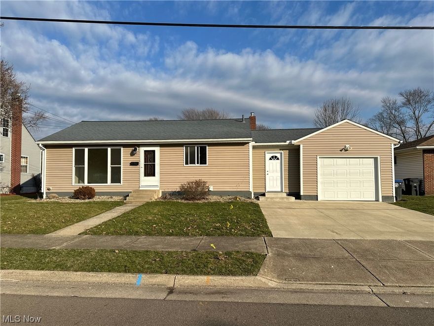 Welcome home to this nicely landscaped and fully renovated 3-bedroom, 1-bath ranch
with spacious back yard located in the heart of Ellet conveniently located to dining,
shopping, and transportation. This home features numerous recent upgrades including,
refinished hard wood floors throughout the main living areas, luxury vinyl tile in kitchen and
bath, fully remodeled eat in kitchen with granite countertops, stainless steel appliances
and modern backsplash, and freshly painted throughout. This home also boasts a
mudroom oC the garage, and a spacious clean basement with laundry hook up sand glass
block windows. For peace of mind this home received a NEW furnace/ac, gutters and
downspouts, hot water tank along with waterproofing of the basement and sump pump all
in 2020. Don’t wait to call this house your home. Call your favorite realtor to schedule your
showing today!