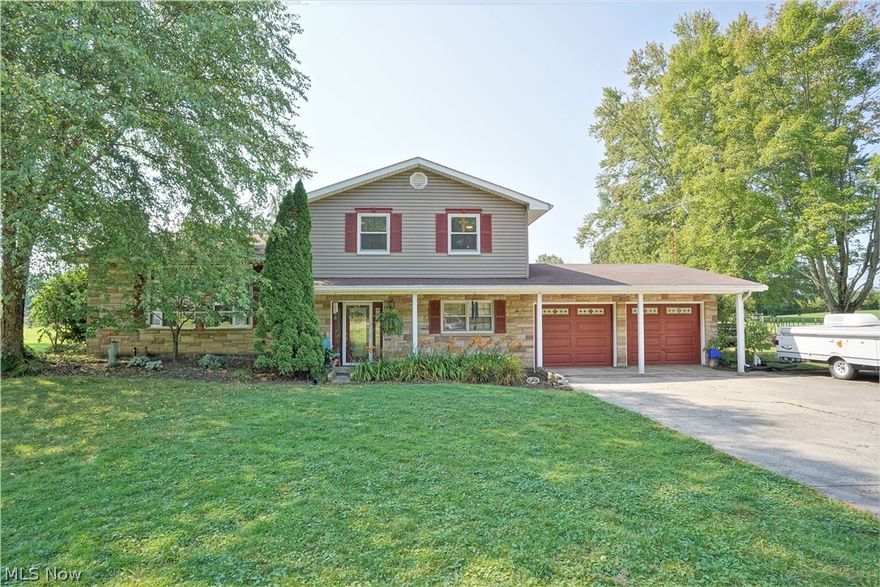 Looking to entertain indoors or out?! Looking for a horse property?! Look no more! Amazing 4 level split with 4 possible 5 bedrooms! The family room is quite large with a bed and bath on that level. It also features a temperature controlled wine closet. This would be perfect as an additional living suite. Upstairs you will find an open main floor living area with an updated kitchen. The bedrooms are generously sized and feature large closets! The lower level fetures the 5th bedroom/office. There is a beautiful sunroom complete with an indoor grill. Outside you will fall in love with the land, the 8 stall barn (with water) and the inground pool! Don't miss out on this one. Call your favorite Realtor today for your private showing and start packing!