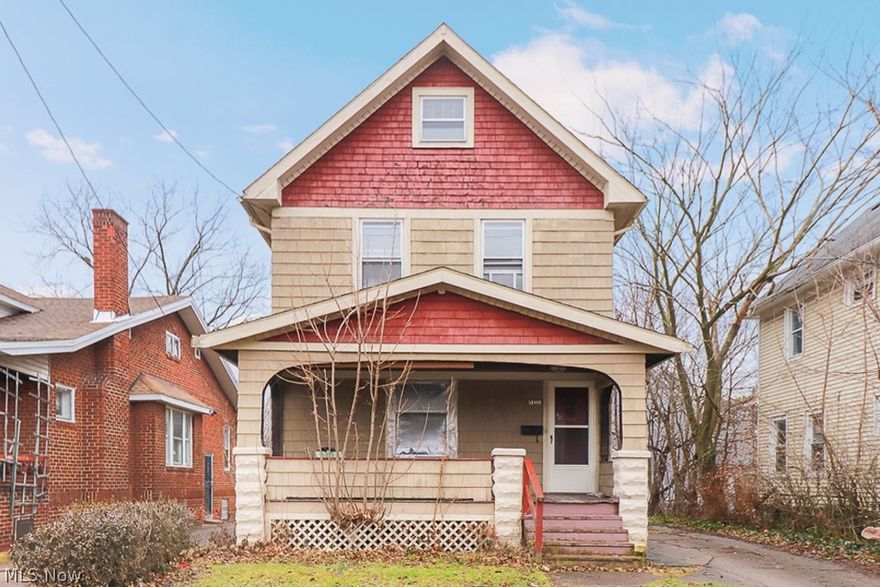 This tenant occupied colonial home is a great investment opportunity. Spacious with 3 bedrooms and 1 bath, its central location in the Mt Pleasant neighborhood of Cleveland make it a valuable property. The current tenants pay $690 a month and have a lease through 03/31/2020. The main floor has a living room, dining room, and kitchen with plenty of storage space, plus a walled in back porch for an additional den area at the back of the house. Upstairs are 3 bedrooms and a full bathroom. The house has a full basement for laundry, storage or work area and possible half bath. The attic offers even more storage space. There is also a detached one car garage. This home has plenty of potential, so add it to your portfolio today!