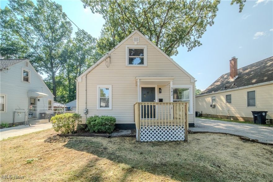 Every once in a while, a home comes along that just nails it, and this is one of those homes. This bright, beautifully updated Cape Cod has been completely renovated from top to bottom, and the results? Let’s just say… she understood the assignment. Step inside to find refinished original hardwood floors that add warmth and polish, flowing effortlessly through a completely reimagined main level. The kitchen is all new, all gorgeous, from the clean white shaker cabinets to the sleek stainless steel appliances and dreamy quartz counters. Whether you’re flipping pancakes on a Sunday morning or plating takeout on a Tuesday, this space just works. The open-concept living and dining area gives off easy-breezy energy, with tons of natural light and enough room to stretch out, entertain, or just live your life uninterrupted. Down the hall, the brand-new bathroom feels more boutique hotel than basic with gold hardware, textured tile, and fresh finishes that feel anything but builder grade. You'll find three generously sized bedrooms, all freshly painted and ready for whatever life throws your way. Work-from-home setups, weekend guests, or your growing crew. Outside, the home sits on a shady lot with mature trees, fresh gravel drive, and a front porch perfect for sipping coffee or watching the world go by. Just minutes to Goodyear Heights Metro Park, Ellet schools, and all the eastside conveniences. This is the kind of place that makes “starter home” sound like a major win. Everything’s been done. Nothing to stress over. Just bring your toothbrush and move right in.
