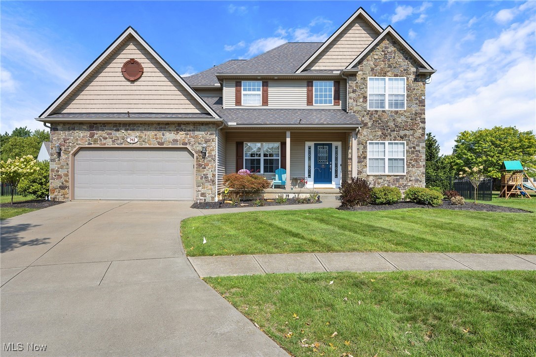 Stunning Upscale Colonial .... Located On A Premier Cul-de-sac Lot Within the Desirable Bridgeside Neighborhood .... Inviting Covered Front Sitting Porch .... Wide Open Floor Plan .... Lots of Natural Light .... Gorgeous Hardwood Floors Throughout The First and Second Floors .... Open Air Office and Dining Room Located Off The Impressive 2 Story Entrance Foyer .... Cozy Family Room With Gas Fireplace .... Fashionable Eat-In Kitchen Has a Center Island With Seating, Stone Countertops, And Breakfast Table Area .... First Floor Laundry Room .... Beautiful Stamped Concrete Patio Overlooking The Huge Fenced In Backyard .... Master Suite Boasts Tall Ceilings, Large Walk In Closet and Spa Like Bath With Dual Vanities, Heated Floors, New Tile Floors And Shower plus a Soaking Tub ... 3 Additional Spacious bedroom and a Full Bath Complete the Second Floor .... Newer Tankless Water Heater And New Furnace in 2024 .... The Lower Level Feature A Spacious Rec Room .... Potential 5th Bedroom, Craft or Second Office .... Large Unfinished Storage/Workout Room .... Schedule Your Appointment Today To Tour This Amazing Home!