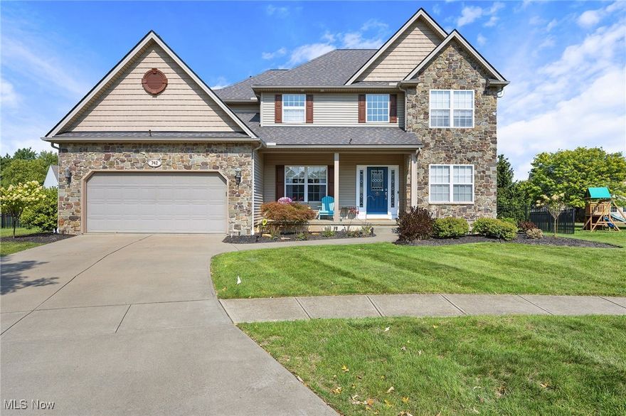 Stunning Upscale Colonial .... Located On A Premier Cul-de-sac Lot Within the Desirable Bridgeside Neighborhood .... Inviting Covered Front Sitting Porch .... Wide Open Floor Plan .... Lots of Natural Light .... Gorgeous Hardwood Floors Throughout The First and Second Floors .... Open Air Office and Dining Room Located Off The Impressive 2 Story Entrance Foyer .... Cozy Family Room With Gas Fireplace .... Fashionable Eat-In Kitchen Has a Center Island With Seating, Stone Countertops, And Breakfast Table Area .... First Floor Laundry Room .... Beautiful  Stamped Concrete Patio Overlooking The Huge Fenced In Backyard .... Master Suite Boasts Tall Ceilings, Large Walk In Closet and Spa Like Bath With Dual Vanities, Heated Floors, New Tile Floors And Shower plus a Soaking Tub ... 3 Additional Spacious bedroom and a Full Bath Complete the Second Floor .... Newer Tankless Water Heater And New Furnace in 2024 .... The Lower Level Feature A Spacious Rec Room  .... Potential 5th Bedroom, Craft or Second Office .... Large Unfinished Storage/Workout Room .... Schedule Your Appointment Today To Tour This Amazing Home!