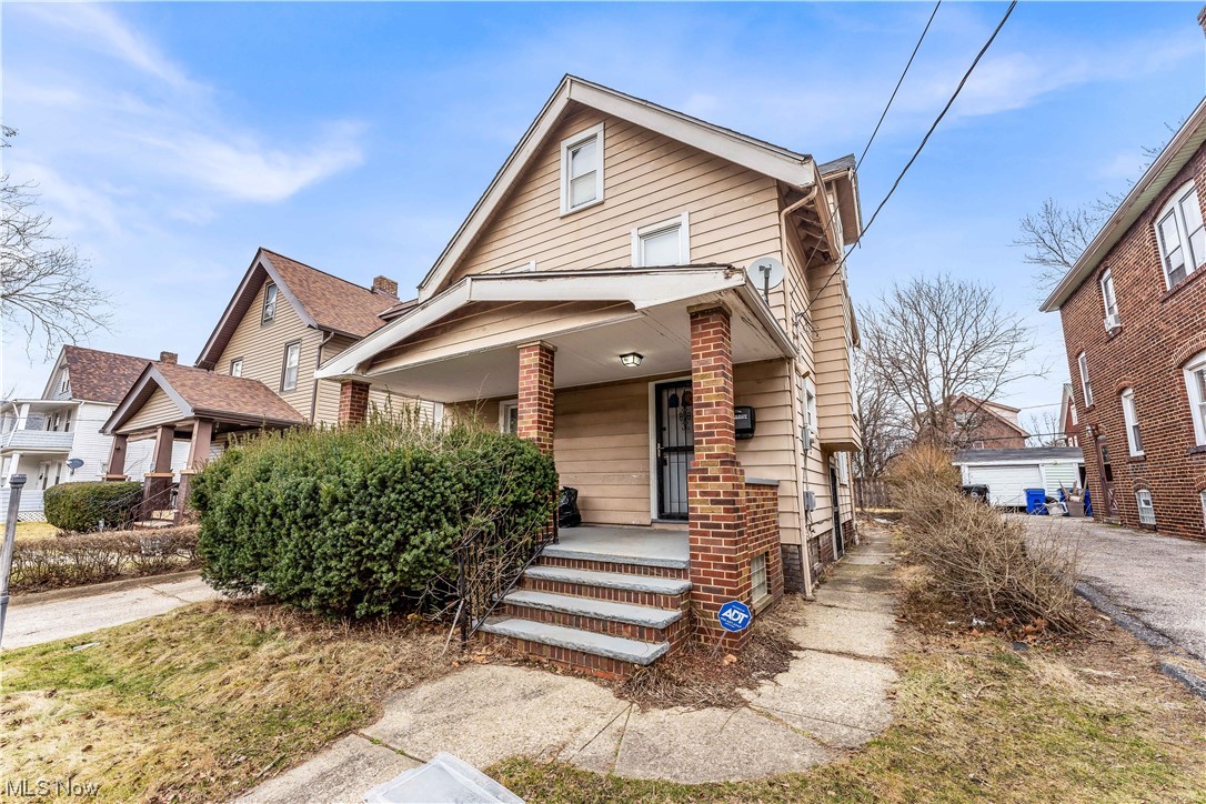Whether you're looking for your first starter home or wanting to build your rental portfolio, this single-family colonial style home has plenty to offer. You are welcomed by a large covered front porch overlooking the front yard! Walk into the living room featuring plush carpeting and several windows! Continue through the formal dining room featuring large picture windows allowing for natural light to flow through! The kitchen has white cabinets for storage and has tons of potential! Upstairs you will find 3 bedrooms with closets and large windows allowing for tons of natural light! The full bathroom is also located upstairs and features a tub/shower combination! The basement has a separate laundry area and tons of space for storage! Outside you will find a large, paved driveway for off-street parking! With easy highway access, this is near food, shopping and public transit! Great opportunity with this single-family home! Schedule a showing to see it for yourself!