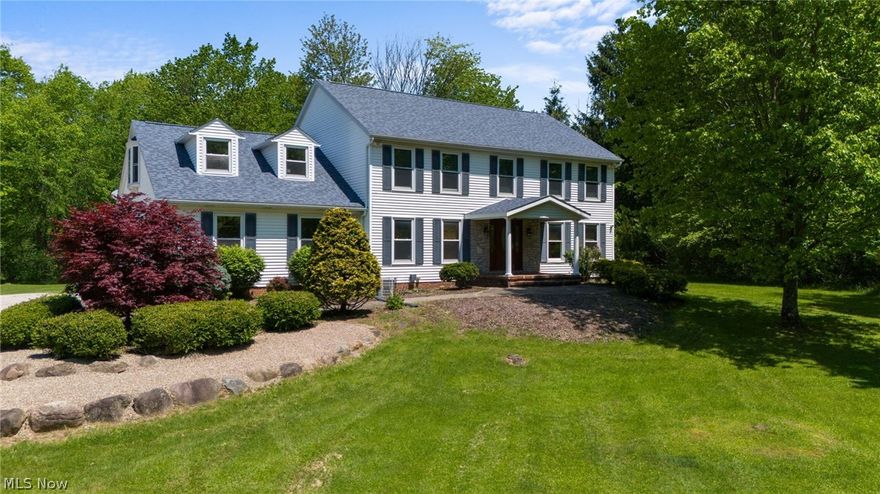 Bring the horses home! This gorgeous Novelty horse property is on the market for the first time. The home is over 3,000 square feet and has 4-5 bedrooms and 3 full baths. Enter into the two story foyer with hardwood floors. A formal living space on one side and formal dining on the other. There is a large family room with wood-burning fireplace w/blower, with access to fenced rear yard area. . The eat-in kitchen includes all appliances and spacious dining area. There is an attached, heated, two car garage, a mud room upon entry, full bath and a large laundry room also on this level. A huge unfinished basement with high ceilings offers additional square footage with endless opportunities for finishing. Upstairs are 3 nice sized secondary bedrooms that share a full bath. The master suite has vaulted ceilings, a walk-in cedar closet and bath en suite including heated floors and a jetted tub. There is a huge room over the garage that offers a fifth bedroom option or office / additional living area. The home has a whole house generator. 8580 Pine Hollow's true charms are found outside. There is a 24' x 40' detached garage with high doors with openers, ample space for large vehicles or equipment, as well as a full walk-up loft with man door and balcony. The 60' x 36' barn has 7 horse stalls. 5 are 12' x 12' and 2 are 12' x 10'. There is a hot/cold wash rack, large concrete aisleway and storage for 1,000 + bales of hay. The farm has heat to take the chill off Ohio winters. There is a 10' x 25' tack room that offers much storage for feed & tack, a washer and a half bath. There is a lighted outdoor area, 3 lighted paddocks and a large grass pasture. Many updates within the past 2 years including roof (house, garage, barn), HWT (2) and Bosch dishwasher.