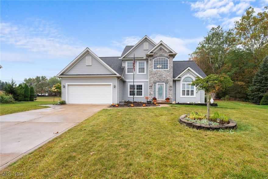 Welcome to this beautiful 4-bedroom, 2.5-bath home nestled on a peaceful cul-de-sac, offering a serene and wooded backyard.
The main level features a spacious first-floor owner’s suite with a tiled shower and a large walk-in closet. Enjoy the dramatic two-story living room, complete with a cozy gas fireplace, and gleaming hardwood floors.
The eat-in kitchen is both functional and stylish, overlooking the backyard and equipped with modern updates, including:  kitchen sink & garbage disposal (2025), stainless steel second refrigerator, dishwasher and stove (2022), microwave (2024), hot water tank (2023), washer (2024) & dryer (2025). 

A formal dining room—also perfect as a home office—features hardwood flooring and adds flexibility to the layout.
Upstairs, you’ll find three additional bedrooms and a full bath, providing plenty of space for family or guests. The partially finished lower level offers bonus space ideal for a recreation room, gym, or additional storage.
Smart home upgrades include a MyQ garage door opener, Ring doorbell, and Alexa-enabled
thermostat. Outside, enjoy the tranquility of a fire pit, complete with a charming shed tucked into the trees.
Don't miss your opportunity to own this exceptional home—schedule your private showing today!