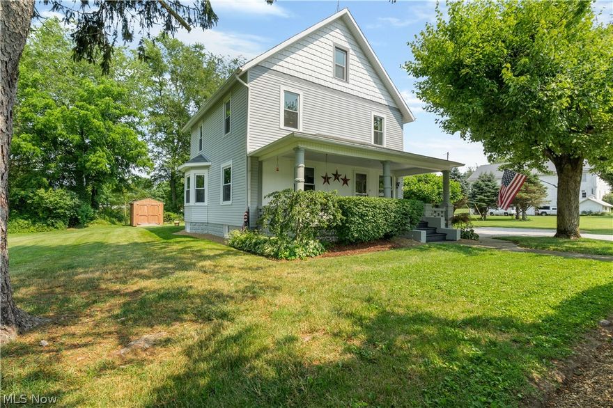 This Victorian home is full of character you won't find anywhere else. You'll find over 1900 sq ft with 4 beds, 2 baths, and 1st-floor laundry all situated on 1 acre of land. The inviting front porch is the perfect place to soak in the country views while sipping on some lemonade. Step inside where you will be greeted by the home's original charm and character offering dark wood floors, original wood pillars, and tons of great woodwork throughout. The chef of the house will enjoy the kitchen with new cherry cabinets, Formica counters, pantry, and brick accents. Gather guests in the dining room in front of the large bay window. Rounding off the 1st floor is a full bathroom with a walk-in shower, new vanity, and washer/dryer hookups for a convenient first-floor laundry. All 4 bedrooms and another full bathroom are located on the 2nd floor and up on the third floor, you'll find a great finished attic space that could be converted into another bedroom if needed. The lower level is unfinish