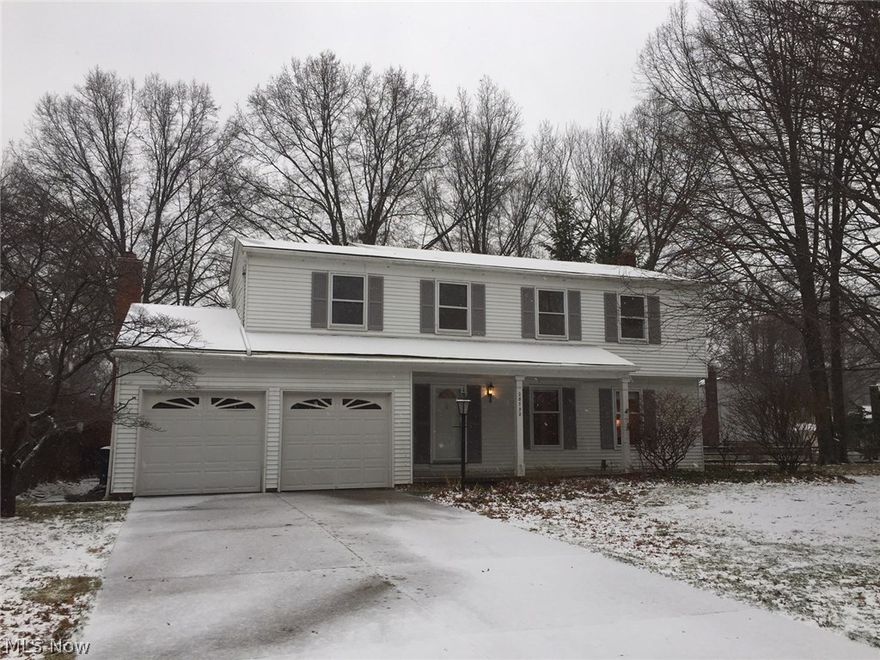 4 bedroom 2.5 bathroom colonial in great condition.  2 car attached garage.  Covered front porch.  Nicely sized formal living and dining rooms both with hardwood flooring.  Kitchen offers ceramic tile floors, plenty of cabinet space, stainless steel appliances including gas range, and eat-in area.  Family room with woodburning fireplace, ceramic flooring and slider out to rear patio.  Half bathroom on 1st floor as well.  2nd story boasts 4 bedrooms and 2 full bathrooms, including the master bedroom with private master bathroom.  Full basement finished with recreation room.