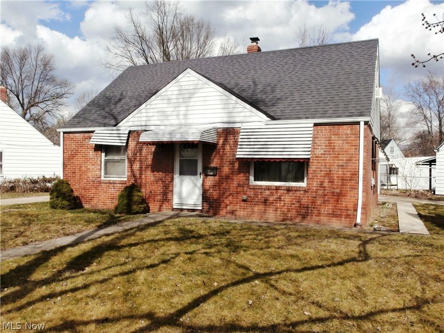 This 4 bedroom brick home is priced to sell.    Perfect for a rental or first time buyers or growing family. Some updates include cement patio and sidewalk, garage roof and door.  Also newer furnace and plumbing.  One car garage and located on a circular street.