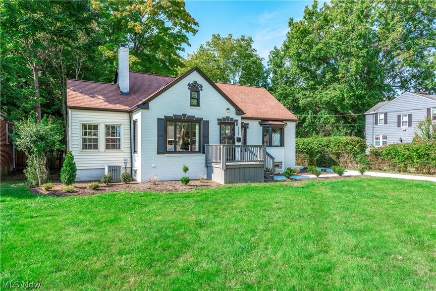 Stunning, fully renovated Cape Cod in the heart of Parma Heights! Nestled on an exceptionally deep, wooded lot, this charming brick home offers a rare combination of privacy, space, and versatility.

The property features two additional outbuildings—perfect for an art studio, woodshop, or even creative playhouses—along with an enormous three-car garage complete with a walk-up attic for abundant storage.

Inside, you’ll find a brand-new kitchen designed to impress, featuring quartz countertops, custom cabinetry, and stainless-steel appliances. The open-concept layout seamlessly connects the kitchen to the dining and living areas, highlighted by new flooring and a cozy fireplace—ideal for both everyday living and entertaining.

A bright and inviting sunroom offers the perfect space for a home office, playroom, or relaxation area, with direct access to the back deck and scenic yard. The first floor also includes two comfortable bedrooms and a beautifully updated full bathroom.

Upstairs, the completely renovated second level has a bedroom with a new private en-suite bathroom, creating a true retreat.

The expansive basement provides endless possibilities—whether you envision additional living space, a home gym, or a workshop.

Additional upgrades include a new furnace, a brand-new driveway and numerous updates throughout. Conveniently located near shopping, dining, hospitals, Ridgewood Golf Course, Big Creek Parkway, and scenic bike trails.

This one-of-a-kind property combines modern updates with unique charm—schedule your showing today before it’s gone!