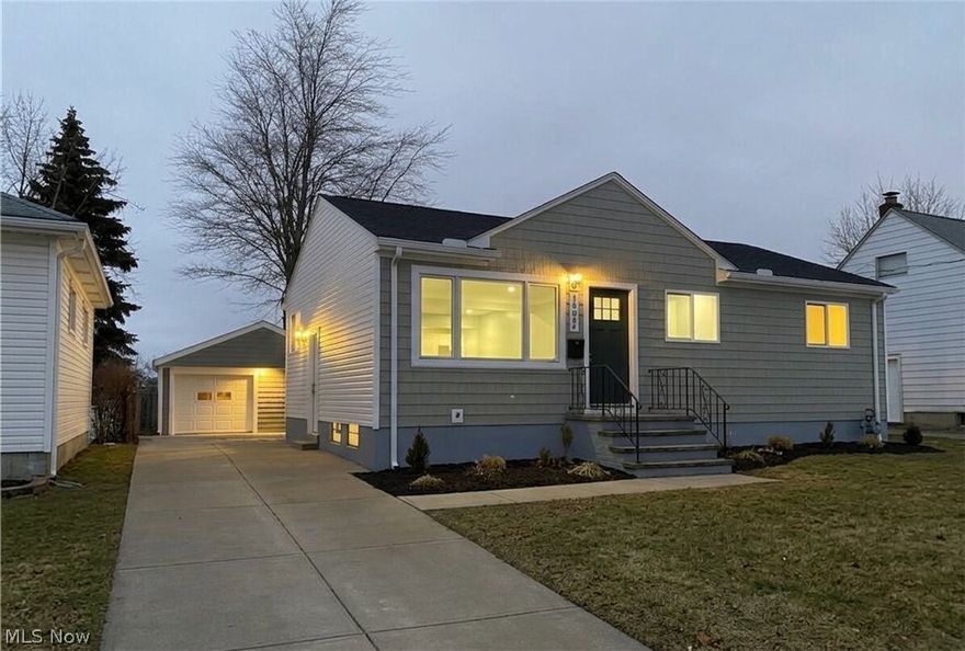 Be enamored by its welcoming appearance, as you enter this fully remodeled and stunningly attractive one-floor
ranch-style home. The open floor concept allows you to immediately notice the great pride and fine craftsmanship in its
upgraded details. The first floor offers characteristically unique features, such as the rarity of a laundry room, master
bedroom with a master bath, two additional bedrooms with tons of closet space, and yet another full bathroom. Passing
from the custom-built bench to the dinette and then into the kitchen, you will be awed by the crown molded cabinetry,
servery island, pendant lighting, and granite countertops. Distinctive and new interior doors, base and case moldings,
Coretec luxury vinyl floors, and extensive lighting complete the appeal and attractiveness of this first floor. Entertaining
guests will be a pleasure in the fully finished lower level, which offers a full bathroom and expansive living space.
Partitioned is also a storage area and mechanical room that includes a new hot water tank and Trane high-efficiency
furnace with a humidifier. The striking curb appeal of this home is enhanced with a newer concrete driveway leading to
the house and the 1.5 car garage, with side covered porch, that have been outfitted with new shake vinyl siding, new
exterior doors, new Pella windows, newer glass block windows, new roof shingles, new vinyl siding, and gutter leaf
protection. Call today for a private tour, as this home will not last.