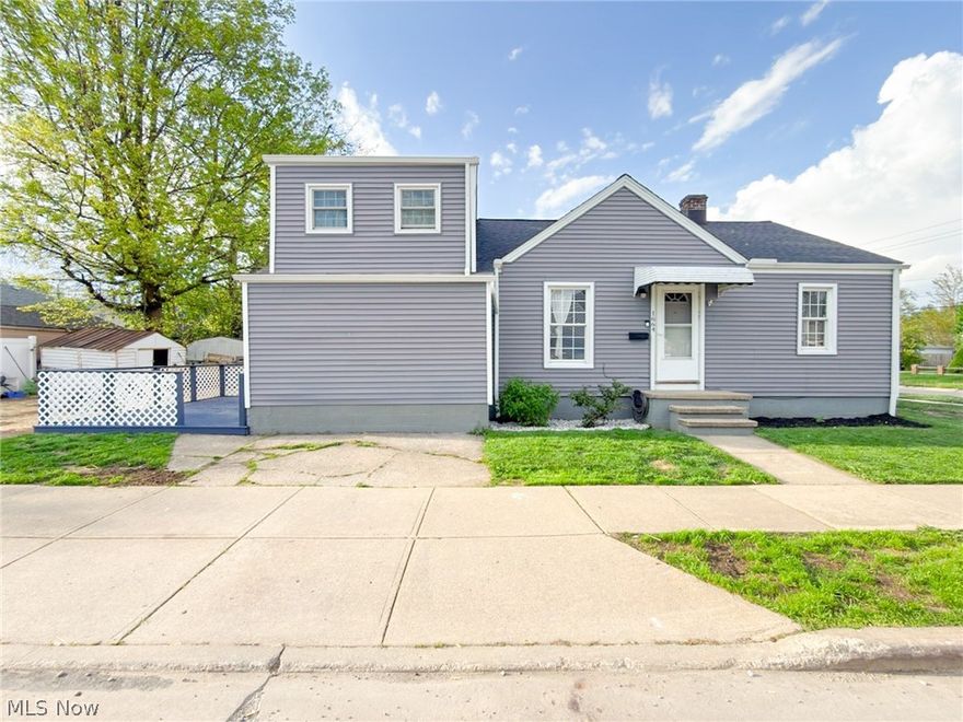 Charming 3-bedroom, 1-bath bungalow in Wickliffe with inviting curb appeal, flexible living space, and warm character throughout. The front living room features hardwood floors and natural light, while the main floor also includes one bedroom, a full bath, and a beautiful flex room with French doors—ideal for an office, den, sitting room, hobby space, or possible additional bedroom depending on buyer needs. The kitchen offers ample cabinet storage, generous counter space, and a window over the sink. The former garage has been finished into a spacious family room, with a dining area located nearby, creating additional everyday living and entertaining space. Upstairs are two additional bedrooms, completing the traditional bungalow layout. Please note that the property does not currently include garage parking and offers street parking only. Convenient Wickliffe location near shopping, dining, parks, and major routes.