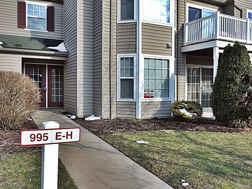 Absolutely wonderful first floor unit that is truly on one floor.  Step into this immaculate home and you'll enter the large and open Living Room with bay picture window and "bump out" for entertainment system.  Formal Dining Room has sliders that lead to your own patio.  Kitchen has breakfast bar / pass through that opens to both the Living Room and Dining Room.  Beautiful oak cabinetry...plenty of cabinet and counter space.  All appliances will stay!  Large 16x12 Master Bedroom has a great walk-in closet and Master Bath with walk-in shower...your own private retreat.  Bedroom #2 and 2nd Full Bath complete this home.  Nice sized Laundry Room with washer and dryer that are staying PLUS large storage closet with shelving...no need to go to the laundromat anymore!  Garage space is on same level and has entry through the main building...just steps from your unit's front door.  NO STEPS.  All this plus all the amenities of Greenwood Village.  Indoor / outdoor pool, tennis courts, park, pla