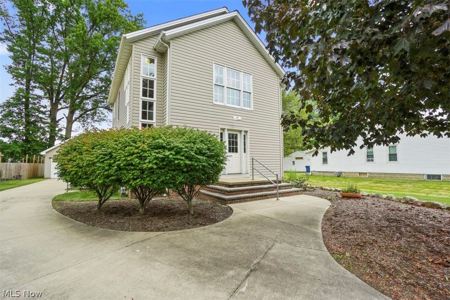 Solid newer construction home just 5 minutes from downtown Willoughby. Built in 2001, the unique layout features 2 bedrooms, full bathroom and laundry room on the first floor. Spectacular big open kitchen and great room as well as half bathroom on the second floor. Beautiful cabinetry in the kitchen and high quality finishes throughout this entire home. Additional 900 square feet of space in the basement with partially finished bathroom provides excellent potential for a finished rec room or a bedroom suite with it's own private bathroom. Spacious 2 car garage with additional storage. Come see this awesome property before it is gone!