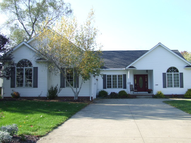 Unbelievable Ranch with open floor plan. Home includes large, fireplaced living room open to formal dining room, separated by pillars. Huge eat-in kitchen with large, moveable island, built-in wine rack and glass rack, desk, sliders to deck and so much more. Master bedroom has walk-in closet, large master bath complete with Jacuzzi tub and step-in shower, and also bonus sitting room with woodburner and door to deck. Two bedrooms and full bath on one side of the house, master bedroom, half bath and laundry room on other side of the house. Large 2-1/2 car garage enters into the laundry room and then either rest of house or to the huge basement which includes one finished room and plenty of space to finish off the rest any way you like. There is lots of oak everywhere from woodwork, door/window trim, crown molding, fireplace mantle and kitchen cupboards. There is a deck with entrance from eat-in kitchen or bonus room in master bedroom, that leads down to a patio. Storage "shed" un