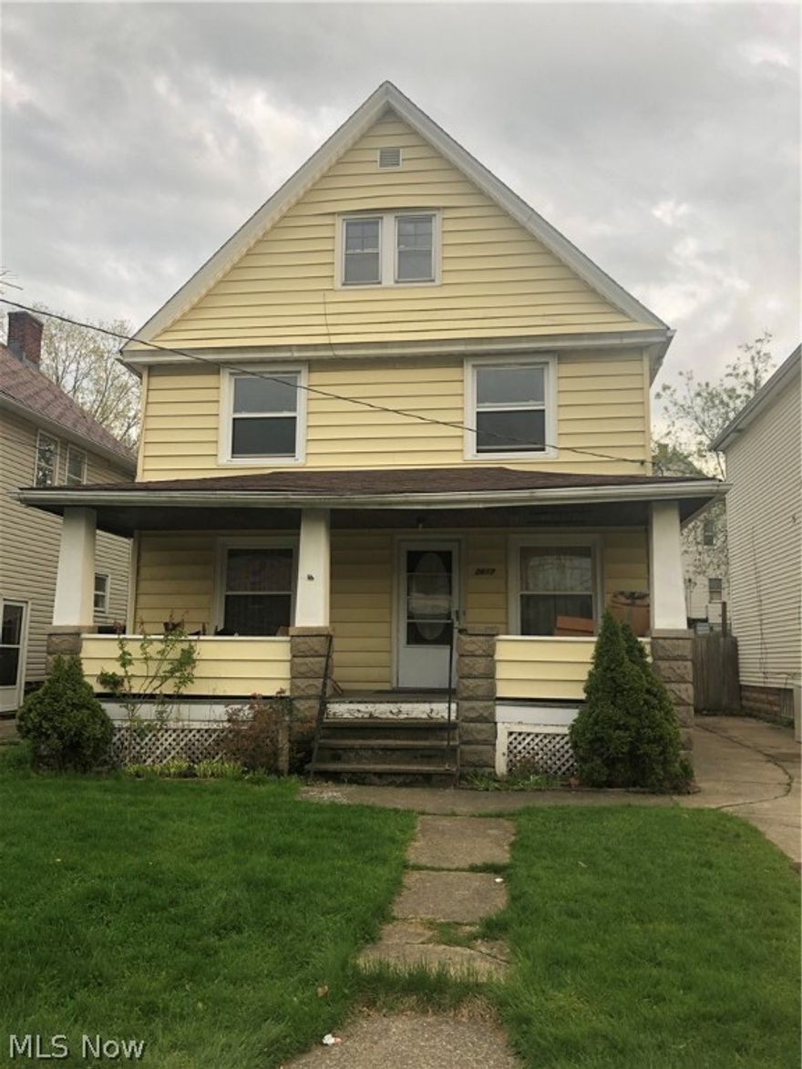 Large 4 bdrm Colonial in the heart of Old Brooklyn.  Oversized eat-in kitchen, formal dining room, formal living room, and a family room.  Lots of beautiful natural woodwork.  Newer roof, newer furnace, vinyl windows.  Full basement w/ glass block windows, and huge 3rd floor walk-up attic.  Fenced yard, front & rear porches, and storage shed.  Needs some work - mostly paint and floor covering.  Seller to install a new electric panel during week of May 6th.  Convenient location in close proximity to downtown, freeways and shopping.  Schedule your private viewing today.