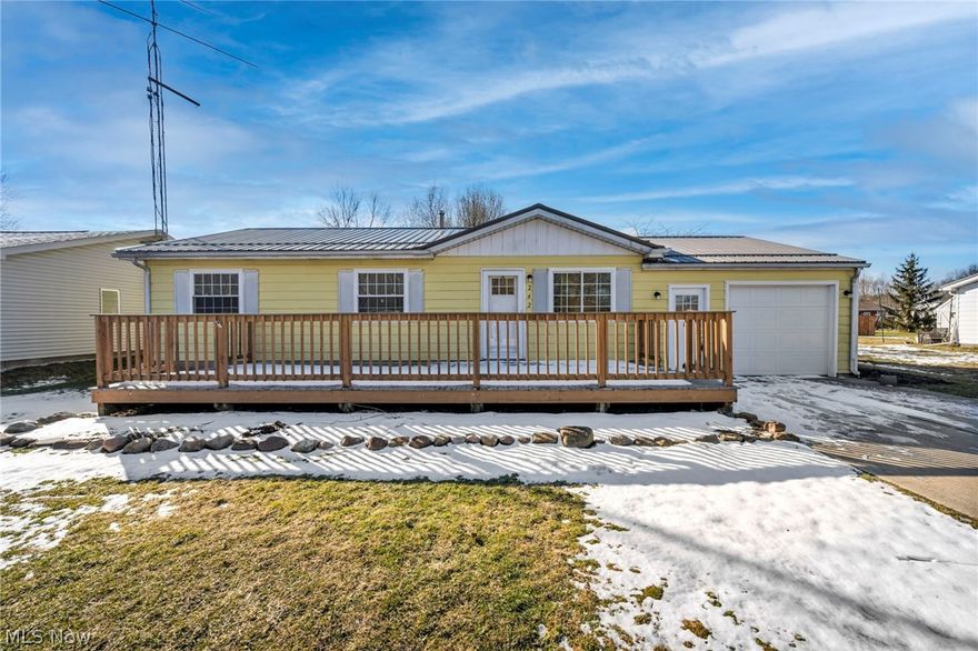 ~OPEN HOUSE SUNDAY 3/1/26~11:30-1:00~Welcome to easy, one floor living in desirable Jefferson! This charming ranch offers a warm, cheerful exterior that instantly feels inviting and welcoming. Relax and unwind on the large 30X12 porch perfect for morning coffee, or evening relaxation.  Nestled on a quiet street, you will love the peaceful setting while still being close to everyday conveniences.  Inside you will find three comfortable bedrooms and one updated full bath, the functional layout provides a cozy living and dining room area filled with natural light.  Step out of the sliding glass doors on to the huge 24X15 patio, and spacious yard with a new vinyl fence, ideal for pets, entertaining or simply enjoying your private outdoor space. The newer kitchen includes all appliances, beautiful glass cabinet doors adding style, which flows seamlessly into the dining and living room. The newly updated laundry and utility area provides new overhead cabinets and man door accessible to backyard.  The attached garage is extra deep and provides ample space, plus a work bench area.  Newer A/C unit, metal roof and landscaping in front and backyard. Conveniently located near local amenities while still offering a peaceful neighborhood feel, the home provides comfort, practicality and easy living. Schedule your tour today!