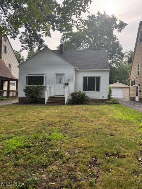 Fantastic Cape Cod with Hard Wood Floors and Bay Window. Two First Floor Bedrooms and large living room. Partially finished basement and 2 car detached garage. Call today to schedule a showing !