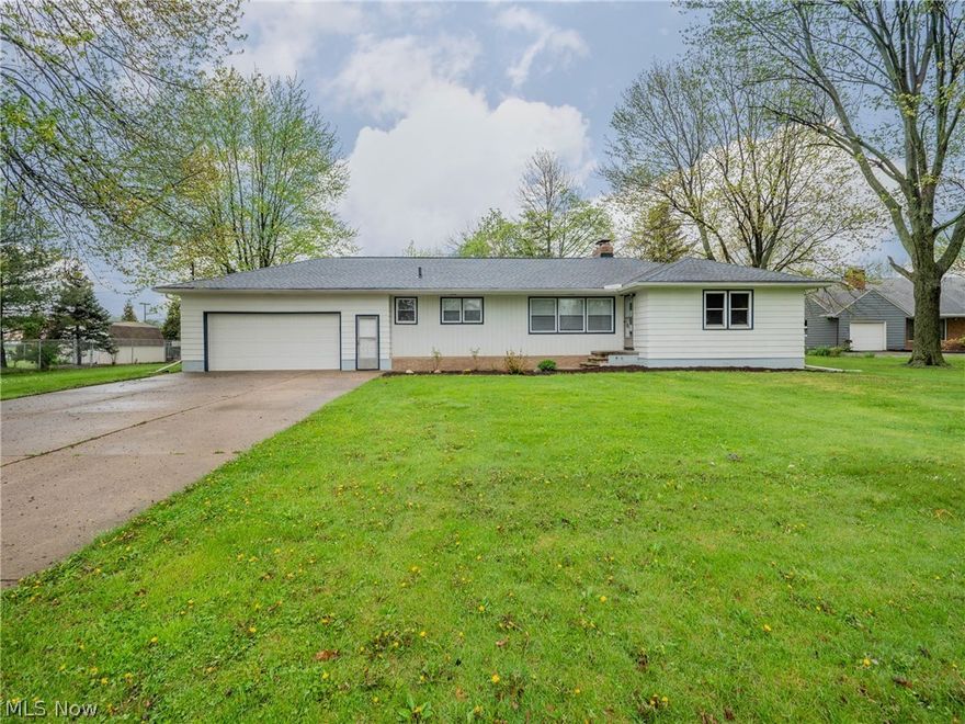 This ranch home with a full basement in Amherst on nearly half an acre is ready for it's next owner!  As you enter the home- featuring 3 bedrooms, 1.5 baths with 2 car attached garage- you are welcomed into a living room with fireplace and laminate wood plank flooring.  A hallway with ample storage also houses the full bath and three spacious bedrooms.  An eat-in kitchen with large pantry and half bath off of the garage complete the first floor.  Enjoy the spring weather as you relax on the covered patio off of the back of the house, and get some gardening done in this spacious backyard with two sheds for extra storage.  As you head down to the basement (which is the full footprint of the house) you will note a laundry area and unfinished half, leading into the rec room with nature stone flooring and fireplace.  Close proximity to highways, shopping and more!