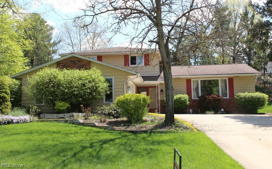 Great location in North Solon. This 4 bedroom, 2 full bath Split Level home features new lighting, spacious foyer with slate tile flooring and a vaulted ceiling living and dining rooms with new wood floor. The warmly inviting family room showcases a brick, wood-burning fireplace that runs the width of the wall and overlooks a stunning 3 season sun room, also with vaulted ceilings and beams with natural light. Appreciate a 1st-floor bedroom or den with newly renovated full bath conveniently located just across the hall. Upstairs you will find the master bedroom - complete with his and her closets and en-suite. The additional bedrooms upstairs both offer double closets. In the lower level is the finished, large rec room with lots of storage space! Home is situated in a quiet, desirable community with beautiful settings. Award-winning Solon Schools. Close to Solon Community Center, Rt. 422 for quick commute in any direction. Schedule showing and don’t miss your chance to own this lovely h