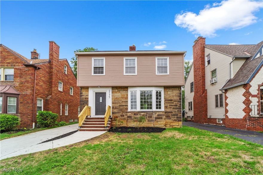 2175 Jackson Blvd is a recently updated colonial located in University Heights. This home features 4 bedrooms, 1 full bathroom, 1 half bathroom, and over 1400 square feet of living space. The front door opens into the foyer which then leads you directly into the living room. Here you will find hardwood flooring that flows throughout the space a with a picture window allowing in plenty of natural light, crisp fresh paint, leading from here is the dining room opening up to the tastefully updated kitchen with LVP flooring, granite countertops and plenty of cabinet space and a full complement of stainless steel appliances. The main level is complete with 1 half bathroom. Upstairs you will find the primary suite and 2 additional bedrooms all with hardwood flooring and ample closet space, one of the bedrooms allows access to the second story deck. The upstairs is complete with 1 full bathroom with an additional spacious bedroom room with carpet in the finished attic space. The lower level offers space for additional storage, second living room with a brick-wrapped fireplace and LVP and utility room. Outside you lies a detached 2-car garage and a covered back patio and spacious back yard.