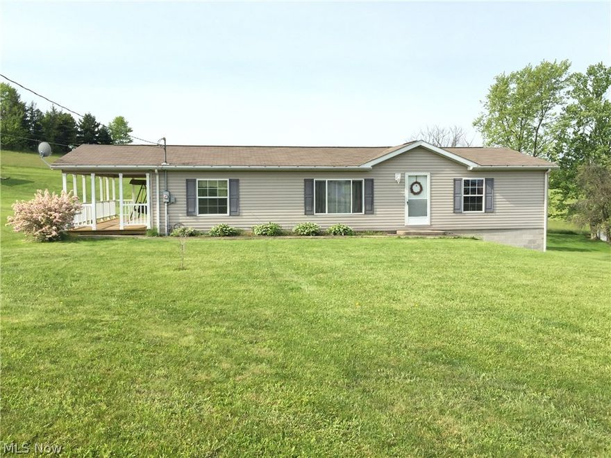 Wonderful open lay out ....3 bedrooms and 2 full baths.... open living room, dining room and kitchen.... laundry on 1st floor just off of kitchen... wonderful covered side porch for entertaining..... Great Space  and all on one floor with an 1.23 acre lot  .    Basement has an integral 2 car garage .. full walk out to level ground...and 9 foot ceilings...the possibility's for the lower level  are endless.... Storage shed included.... Tastefully decorated and clean move in condition.