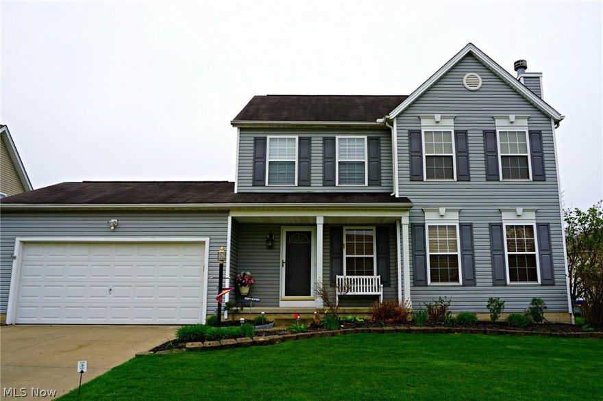 Beautiful Brunswick Colonial in quiet subdivision!  Home boasts an open floor plan, large living room, first floor laundry, and great kitchen with all appliances that stay!  Dining area opens to a slider with back patio, perfect for entertaining!  The master bedroom has cathedral ceilings, built in cabinets, a large master bath with garden tub and spacious walk in closet!  The backyard is one of the largest in the neighborhood!  Walking trails throughout community offers a perfect place to call home!  Call to schedule your personal tour today!  This well cared for home won't last long!