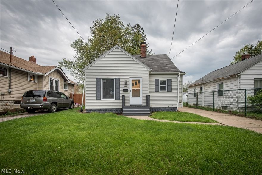 AFFORDABLE AND MOVE-IN READY CAPE COD!  Pack your bags and move right into this 3 bedroom Kenmore home.  Nicely updated with new carpet, paint and lighting throughout including the living room and all bedrooms.  The remodeled kitchen has nice solid wood cabinetry, new backsplash, and counter plus easy to maintain laminate flooring.  Two of the bedrooms are on the main level as well as the bright and clean full bathroom with modern vanity and wide plank laminate flooring.  Built-in hall cabinets provide additional linen storage.  The 2nd-floor bedroom features knotty pine walls, 2 closets, bookshelves and generous ceiling height.  The full basement has new glass block windows, a partially finished rec room with bar and utility room with laundry area.  Charming curb appeal, long driveway that leads to the garage and semi-private backyard add even more value to this well cared for home.   Recent improvements include painting, plumbing, flooring, furnace, windows, and water heater.  Come s