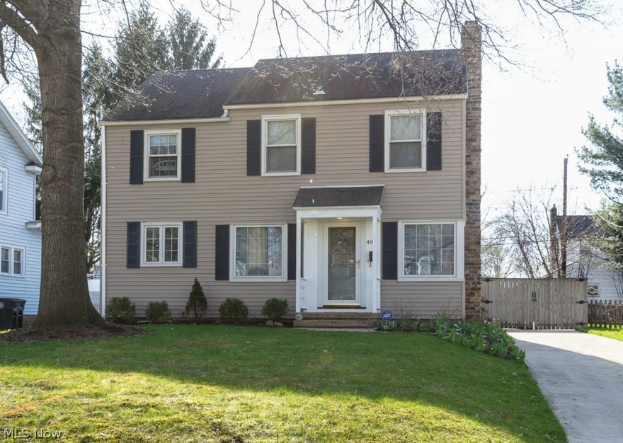 This large 3 bedroom home with 1,575+ sq. ft. features hard wood floors throughout, an eat in kitchen, and a separate Family and Living room area. Outdoor entertaining is simple with the private backyard concrete patio. The first floor has an Office located directly off of the main kitchen area. 1 Full Bathroom upstairs and a Half Bath on the main floor. This home is very clean with neutral paint and beautiful light shinning in the many windows. The fireplace and mantle are the focal point when entering the house in the front door living room area. A brand New Stove is being sold with the home in the newly floored kitchen. Vinyl siding was installed 2 years ago. Rest easily because the sellers are providing a 1 year home warranty. Call today to setup your private showing because this home will not be on the market long.