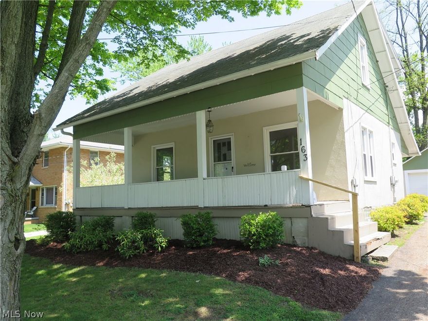 Colonial 4 bedroom, 1 bath home, with large front porch (26x8). Spacious living & dining areas. Kitchen with oak cabinets. Covered rear porch, stamped patio, and 2-Car, detached garage.