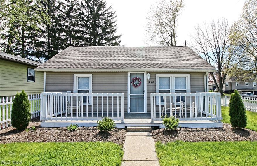 Feel right at home in this adorable and spacious Move-in ready 2 bedroom, 1 bath ranch on partially fenced corner lot. This home has been completely renovated from top to bottom. New roof, kitchen, bath, AC, carpet, paint, flooring throughout in 2017. Newer siding and windows. First floor living at its finest with plenty of storage in pull down attic access and outdoor shed. Convenient mudroom/laundry/utility room off oversized gravel driveway. Schedule your showing today!