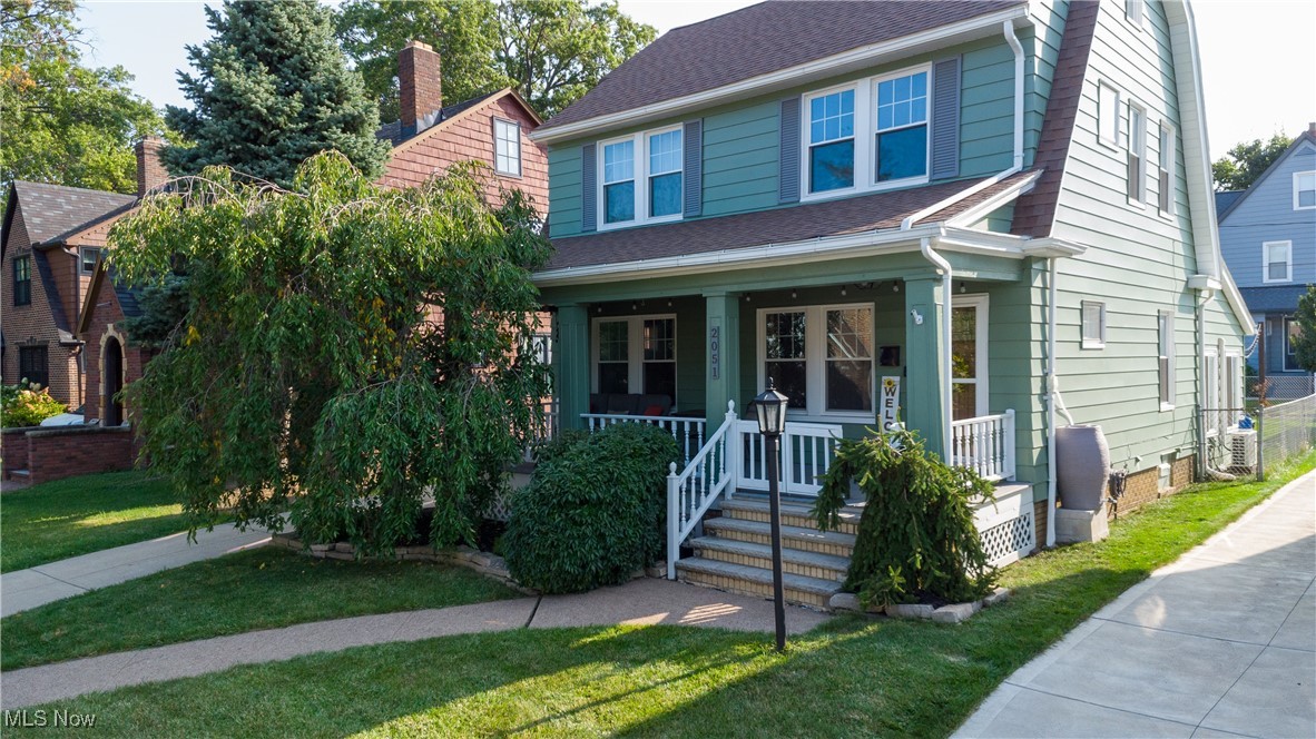 Welcome to this beautifully maintained 3-bedroom, 1.5-bath Colonial offering 1,688 sq. ft. of living space in one of Lakewood’s most desirable neighborhoods. Ideally located in the vibrant west end of Lakewood, you’ll enjoy being just minutes from shopping, dining, entertainment, and Lakewood Park. Inside, the home features refinished hardwood floors, fresh paint, and thoughtful updates throughout. The spacious living and dining rooms flow seamlessly for entertainment, while the kitchen provides ample cabinetry and workspace. A bright 4-seasons room adds versatile living space, perfect for enjoying morning coffee or relaxing year-round. The main level also includes a convenient half bath. Upstairs offers three spacious bedrooms and a modern full bath. The exterior is just as inviting with a fenced backyard, stamped concrete patio, and welcoming front porch—ideal for gatherings or quiet evenings. This home has been meticulously updated for comfort and peace of mind, including: 2024: Whole house and garage repaint 2023: New LG dishwasher, refinished bedroom hardwood floor, basement refresh and plumbing updates, new hot water heater 2022: New LG refrigerator, 2nd floor ceiling insulation, basement floor update 2021: 15 Integrity double-hung replacement windows, backyard landscaping 2011: Full tear-off roof replacement. Plus much more! With its blend of historic charm, modern updates, a versatile 4-seasons room, and prime location, this Lakewood Colonial is truly move-in ready. Schedule your private showing today!