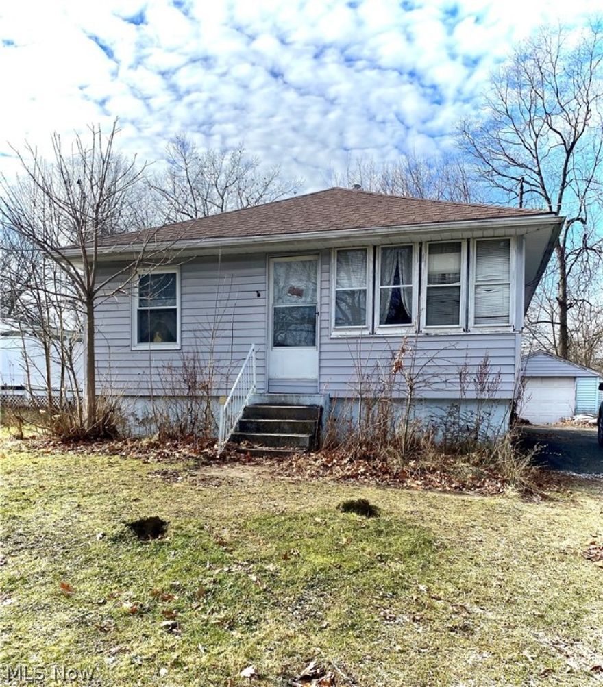 Calling all investors!! Wonderful opportunity to add to or start your portfolio! This 2 bedroom ranch, situated on a double lot, is priced well below market value making it perfect for a flip or rental. The home also offers a full basement and a large, 2 car detached garage. Home is being sold as-is, seller will make no repairs.