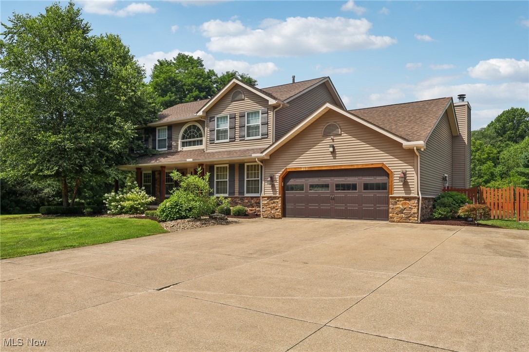 This hidden gem spans 2 acres and offers a perfect blend of comfort, style, and convenience with upgrades all throughout. Inside, you'll discover a floor plan that seamlessly combines openness for entertaining with options for privacy. Unleash your culinary creativity in the kitchen, featuring upgraded cabinetry, elegant countertops, stonework accents, and stainless steel appliances. Step through the sliding glass door to access the true highlight of the home! This outdoor area is designed for enjoying life to the fullest, with a refreshing swimming pool, an expansive fenced backyard to explore, and a pergola where you can unwind under the stars. Retreat to the workshop and let your creativity flourish; with garage doors on either side, no project is beyond reach. The basement serves as a blank canvas, offering ample space for an office, recreation room, or any other idea you can envision.