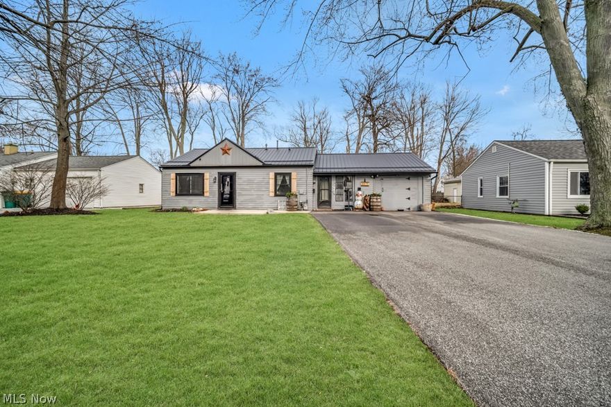 2-bedroom, 1-bath ranch located in Mentor on a .22-acre lot. This single-level home features a 1-car garage, and a concrete patio overlooking the backyard. Additional outdoor storage available with a backyard shed. Convenient location near local amenities, parks, and shopping. Slab foundation and metal roof help make this low maintenance property so appealing. Schedule a showing today!