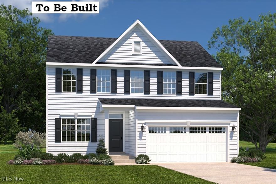 Brand new home with upgraded features including a spacious upgraded kitchen and family room. Finished basement, tile surround shower, granite countertops, upgraded flooring. On a beautiful tree lined homesite. To Be Built. Photos for representation only.