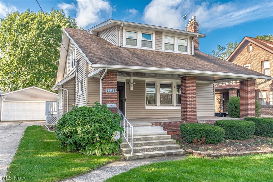 Don't miss this vinyl wrapped all brick bungalow on Schaaf Rd. The wide and deep front porch will welcome you and your guests. Sit and enjoy your morning coffee watching the world go by. Enter into the spacious and bright front room with gas insert fireplace and a charming built in surround. The dining room is large enough for all of your furniture. The sunny eat-in kitchen has a pantry and extra work space for meal prep. First floor bedroom and sizable first floor full bath can serve as your owner's suite or use it as a first floor home office. Two giant bedrooms upstairs and a third smaller bedroom round out the sleeping spaces. The large bath upstairs houses one of your two laundry areas for ultra convenience! The clean basement with glass block windows offers tons of storage and the refrigerator stays. Out the side door you enter your fully fenced back yard with patio to spend evenings under the stars without worrying about your pup escaping. Vinyl replacement windows and fresh pai