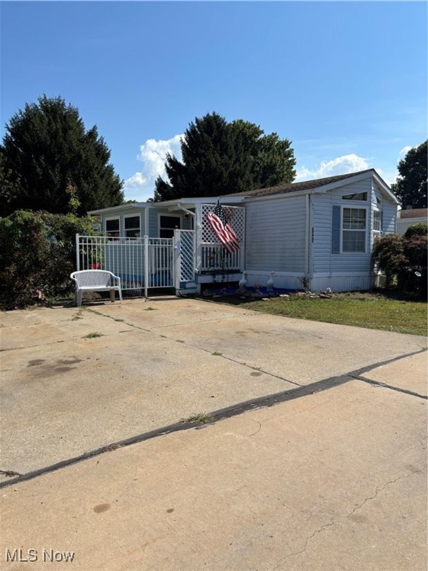 James Place Mobile Home Park  is a very nice park and community where this wonderful single wide mobile home is located.  This single wide is ready for you to call home.  The combination eat in kitchen, family room, and addition offers a very nice space to entertain your guests.  Both bedrooms are very spacious and the Primary Bedroom has two closets.  The area in the hall that has the washer and dryer is very roomy and conveniently located across from the bathroom. Home has been professional cleaned and ready to move in.  Do not miss this one!!! Seller will address all offers!!!