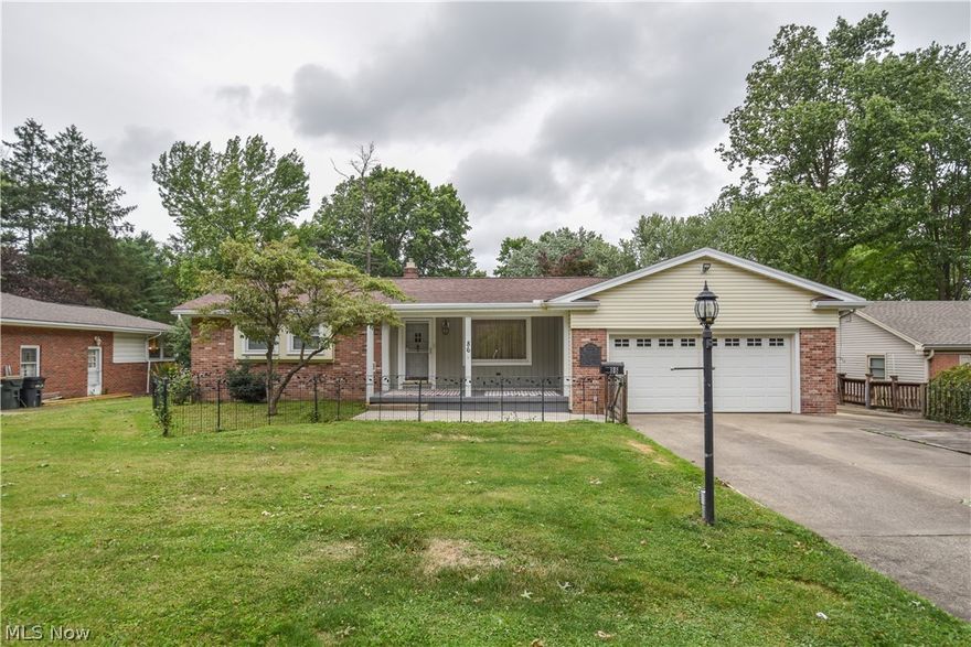 ATTENTION!! Looking for a quite street in Boardman, this unique home located on a dead end street, just might be the one you're looking for. Come relax on any of the porches! This is a 2 bedroom home, but the amount of space, over 1200 sq ft, is amazing! It is waiting for new owners to make it their own! Walking into the home from the front door, you will find a spacious living room with original wood floors. To the left, the hall leads to a full bath with a walk-in shower, and 2 very large bedrooms. The master bedroom has a walk-in closet. Worried about enough cabinet space in the kitchen, not to worry, this home has you covered! From the kitchen, you will step down into the massive family room with built in bookshelves. It doesn't stop there, take 3 more steps down and you will be in the enormous sun room/4-Season Florida room with a window seat looking over a fabulous back yard, for relaxing and reading that favorite book or just to watch the world go by. This room steps out onto the patio and deck. Tired of cleaning out gutters, don't fret, this home has gutter guards to make it easier to maintain.  Furnace and A/C just installed 10/2023. Function of the dishwasher is unknown. This home comes with a 1 year home warranty (Cinch Home Warranty) All appliances stay. Come see this adorable home today! Call me for your private showing!