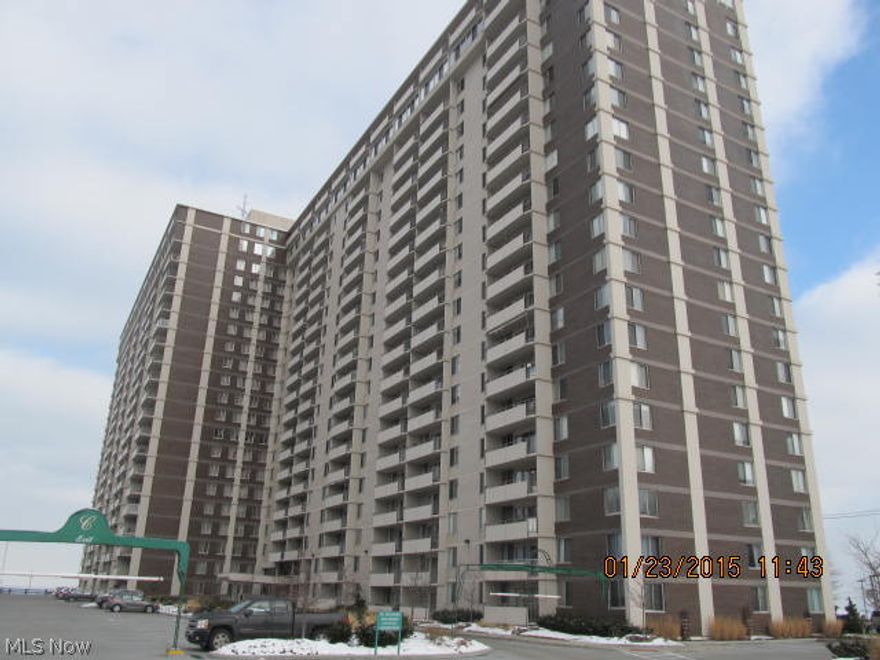 WOW nice views of the Lake from your unit while watching the sun set in the West. Good sized 1 bedroom 1 full bath unit. It has a newer looking kitchen and bath and is ready to move into. In the heart of the Gold Coast and 10 minutes to down town Cleveland.  Please see broker remarks below in regards to the seller(Caliber Home Loans) requirements for submitting offers that are not cash.