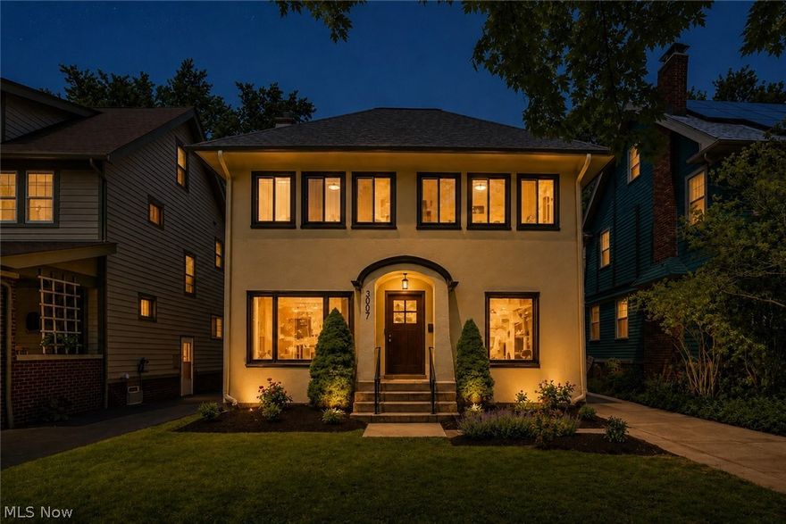 Welcome to 3007 Edgehill Road, a beautifully renovated home in Cleveland Heights that seamlessly blends classic charm with modern updates. This stunning stucco residence boasts intricate architectural details that have been lovingly preserved, including refinished hardwood floors, all new lighting throughout, and a newly painted interior that exudes warmth and elegance.

The updated kitchen is a chef’s dream, featuring brand new appliances, contemporary amenities, and ample space for culinary creativity. The spa-like bathroom offers a luxurious steam shower, while the private third-floor bedroom with its own en-suite provides the ultimate retreat for privacy and comfort.

The recently finished walkout basement adds incredible additional living space, perfect for a home theater, gym, playroom, or entertaining area with easy access to the fenced backyard. Step outside and enjoy the serene surroundings of one of the most unique and beautiful homes in the neighborhood.

Conveniently located near Cleveland Clinic, University Hospitals, and University Circle, this home offers the perfect combination of character, comfort, and location. Don’t miss the opportunity to make this exceptional property your new home.