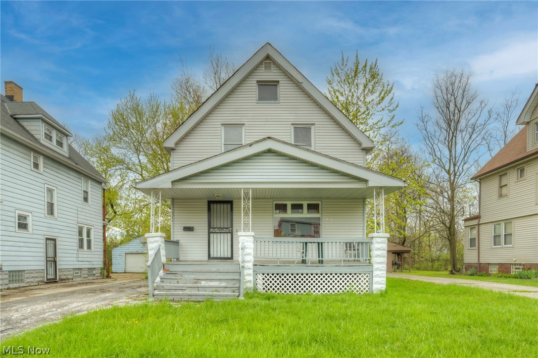 ATTENTION ALL INVESTOR...Turnkey property (New capital improvement $16k roof capital) Quality very long term (approx 12 years) CMHA tenant $950 per month, tenant pays utilities. vinyl sided 3 bedroom, 1.5 bath colonial with massive light filled rooms, relaxing front porch, large yard with cool detail such as dual staircase to 2nd floor with French doors, high ceilings & more...Some notice on showings please. Great home at an affordable price w/large kitchen for entertaining, tall 1st floor ceilings loaded with windows for natural light, the natural woodwork has not been painted over with detailed crown molding, some new vinyl windows, updated front door & newer H20 tank, more! Great floor plan with very large rooms, 1st floor includes formal dining that boasts of 4 windows/built in cabinets for large gatherings & comfortable living room. 3 large bedrooms with remodeled custom tiled master bath. Full open basement with glass block windows & half bath. Very affordable great house. Currently the home is occupied by a tenant that has been there for 16 years, would like to stay & always pays, keeps a clean well cared for property. Easy to self manage to save the fee. Only serious pre approved/proof of funds showings with notice, seller prefers showing after offer...Subject to walk through. Easy property to add to your portfolio or a simple investment to start with.
