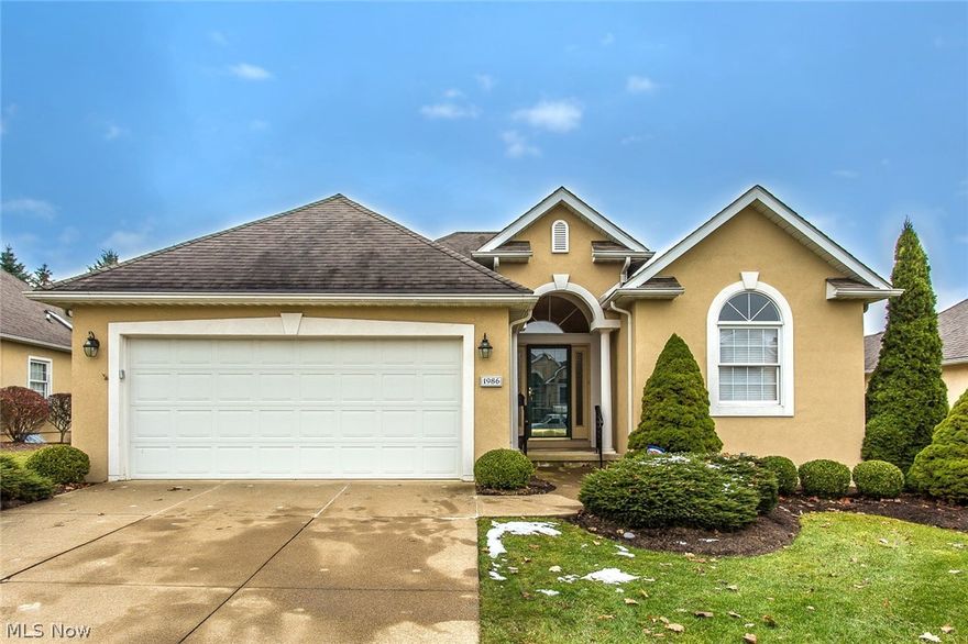 This Ranch is one floor living at its best! This home built in 1999 has been well maintained. Just waiting for your personal touches. A whole house back up generator was installed in 2019 for your convenience. There are 2 bedrooms and 2 full baths.  The master bath has an inviting garden tub and double sinks. The master bedroom has a walk in closet as well. There is a bonus room that could be used as an office or den. The kitchen has an eating area with new French doors that lead to the deck and the picturesque setting. The kitchen also has a breakfast bar and all the appliance will stay. The laundry area is on the main level. The 2 car garage is attached and has a new door. The garage door opener is new in 2019 and comes with a transferable warranty.  Some updates include Central Air 2017, Furnace 2015, hot water tank 2018, some new windows, glass block windows in basement. There is a home warranty provided by the seller