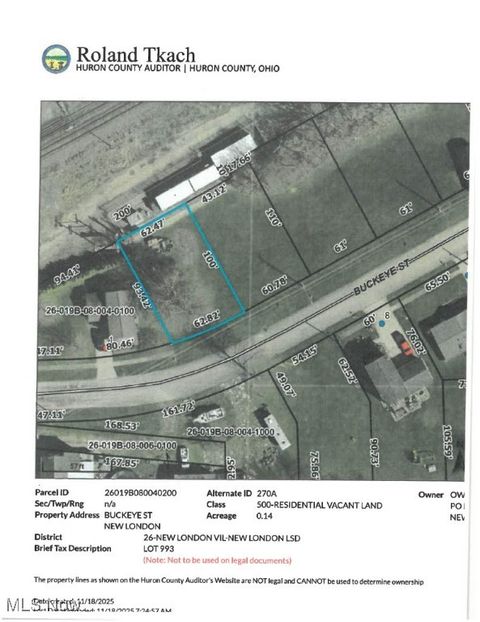 Vacant Land For Sale - 3 Buckeye Street<br/> New London, OH 44851